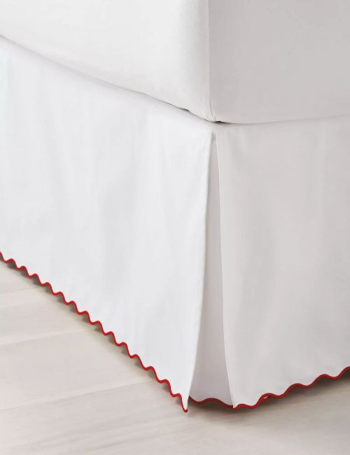 Wave Bedskirt in Lobster