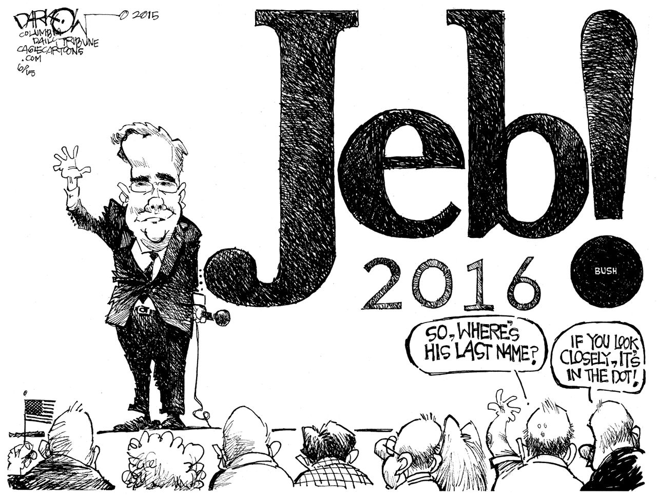 Political cartoon U.S. Jeb Bush 2016