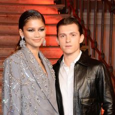 Zendaya and Tom Holland attend the 'Spider-Man: No Way Home' photocall 