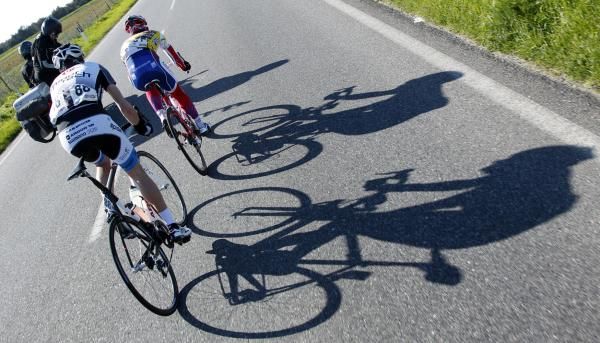 The early spring sun cast long shadows during the stage