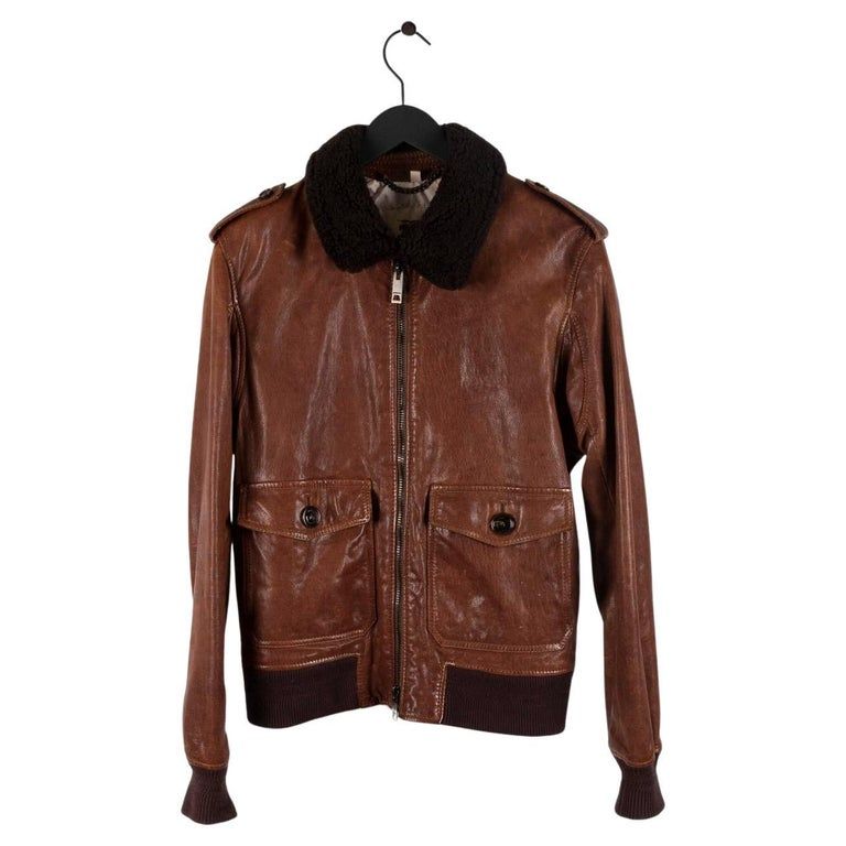 Burberry Leather Men Jacket London, Size 52r(l) S448