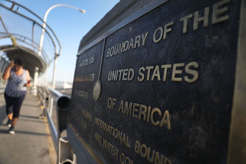 The U.S. border at El Paso, Texas.