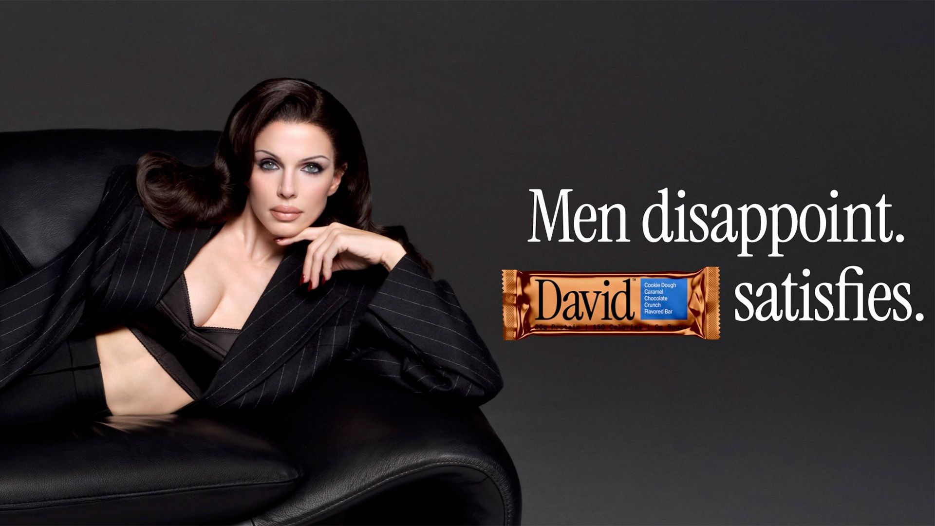 Inside the empty provocation of David protein bar ads