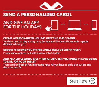 Microsoft Personalised Carol