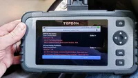 Best OBD-II scanners: Topdon ArtiDiag500 displaying diagnostic trouble code
