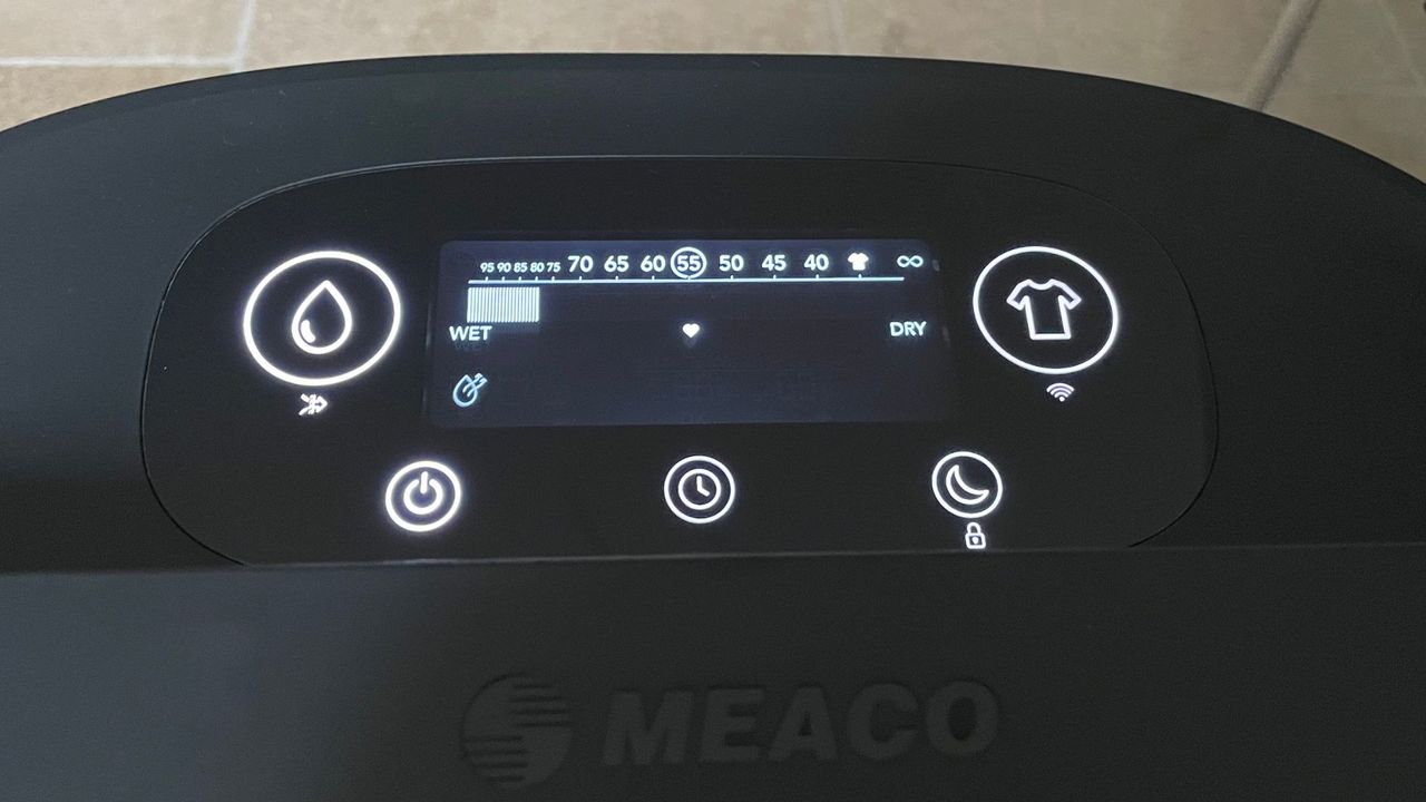 Control panel MeacoDry Arete Two 18L Dehumidifier &amp; Air Purifier