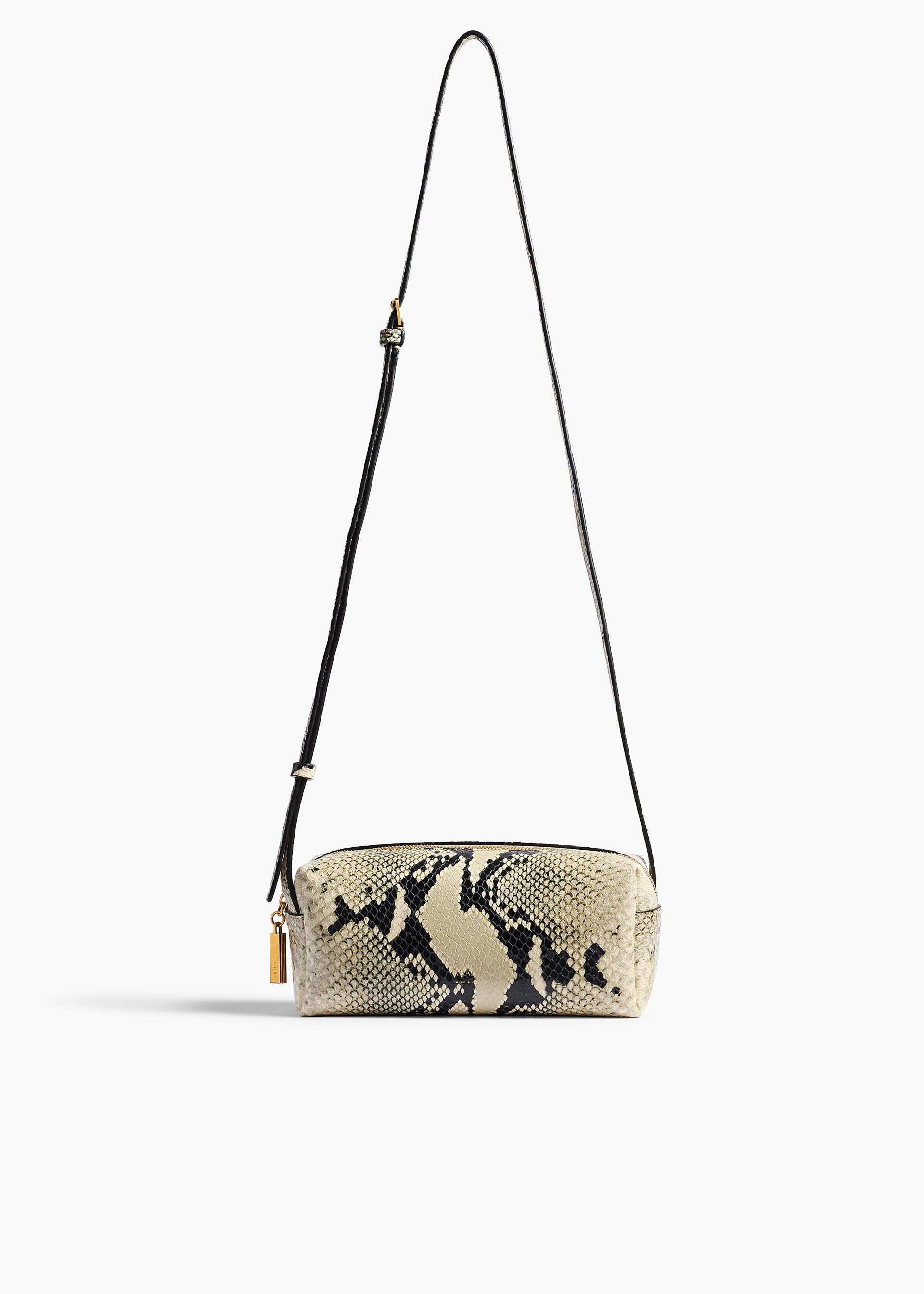 Mini Kye Crossbody Bag in Natural Python-Embossed Leather - O/s / Natural / 100%calfskin