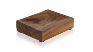 Möve Acacia Soap Dish, solid curved wood with drainage holes