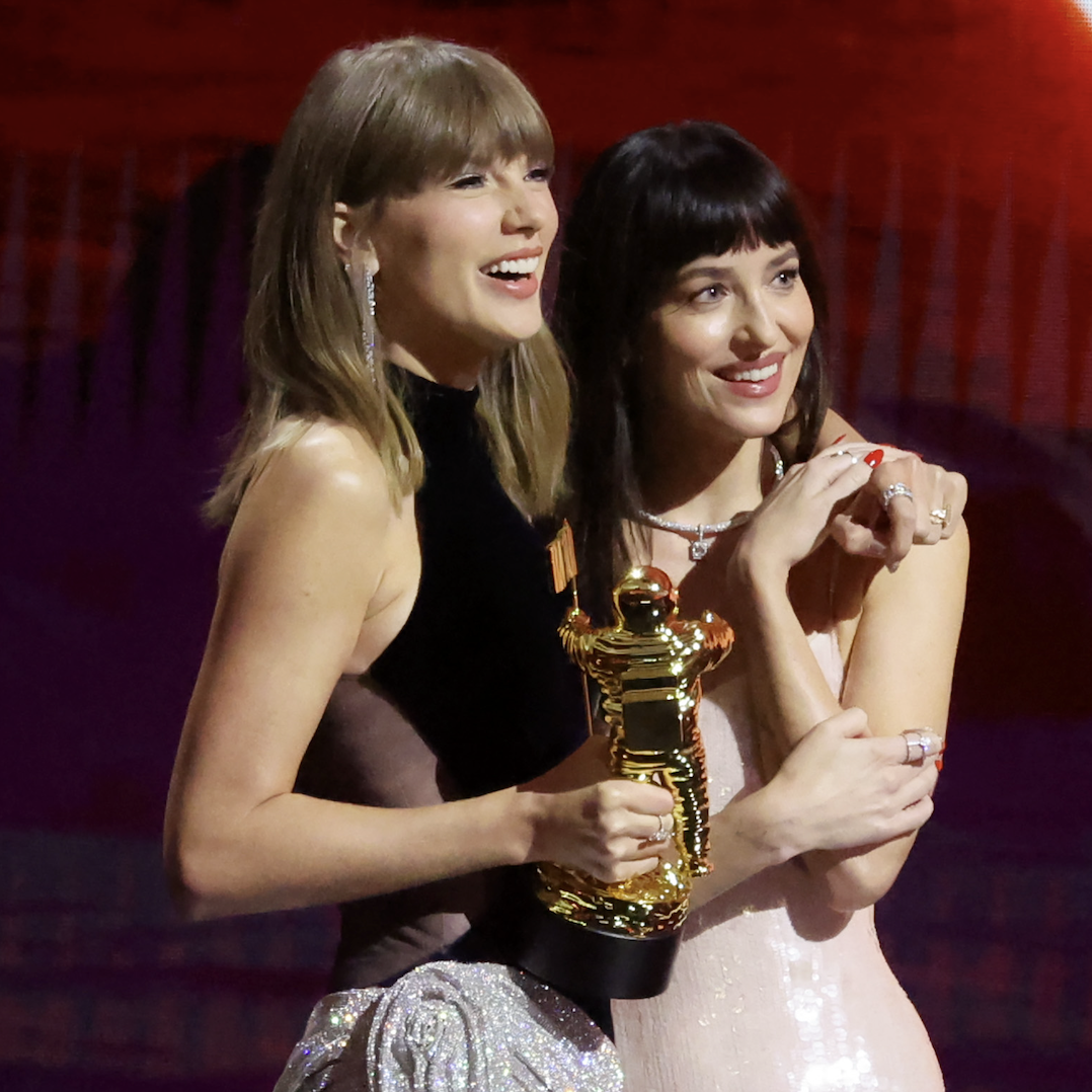 Dakota Johnson speaks onstage during the 2026 MTV Video Music Awards (VMAs) at Peacock Theater on September 27, 2026 in Los Angeles, California. 