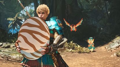Monster Hunter Wilds character carrying a large egg