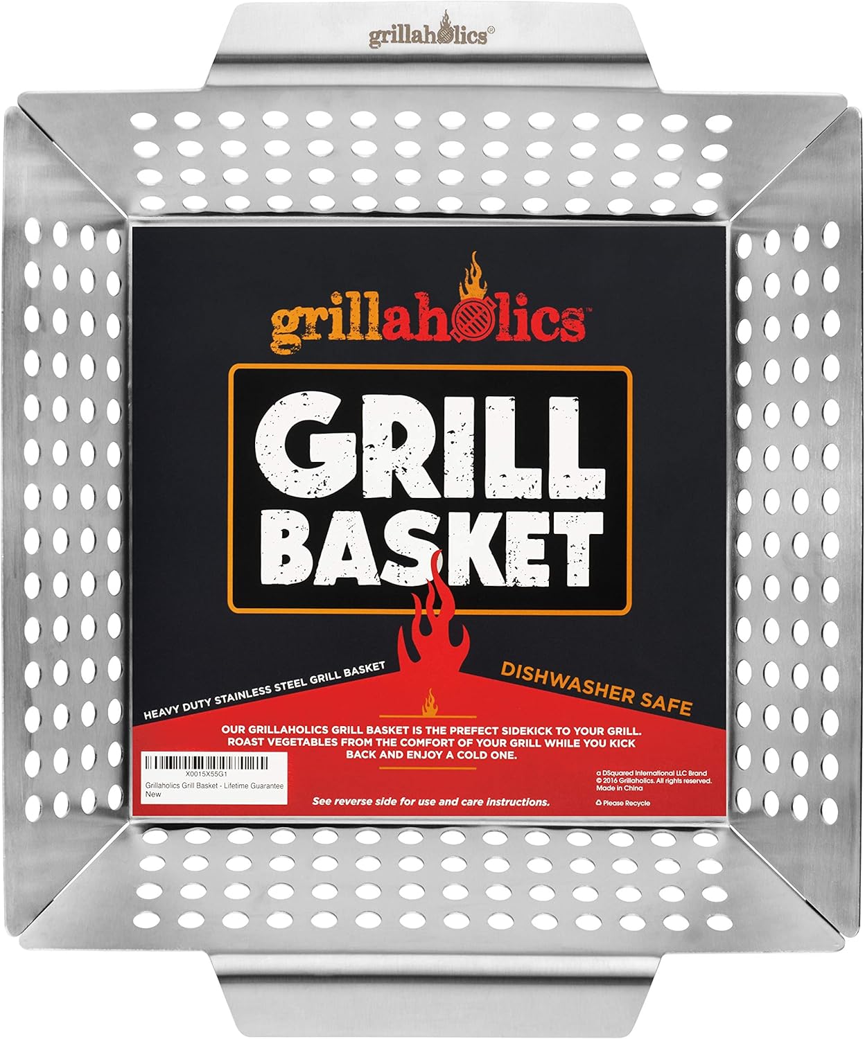 Grillaholics stainless steel grill basket
