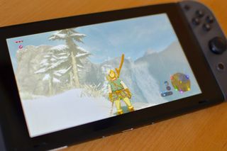 Legend of Zelda Breath of the Wild on Nintendo Switch console