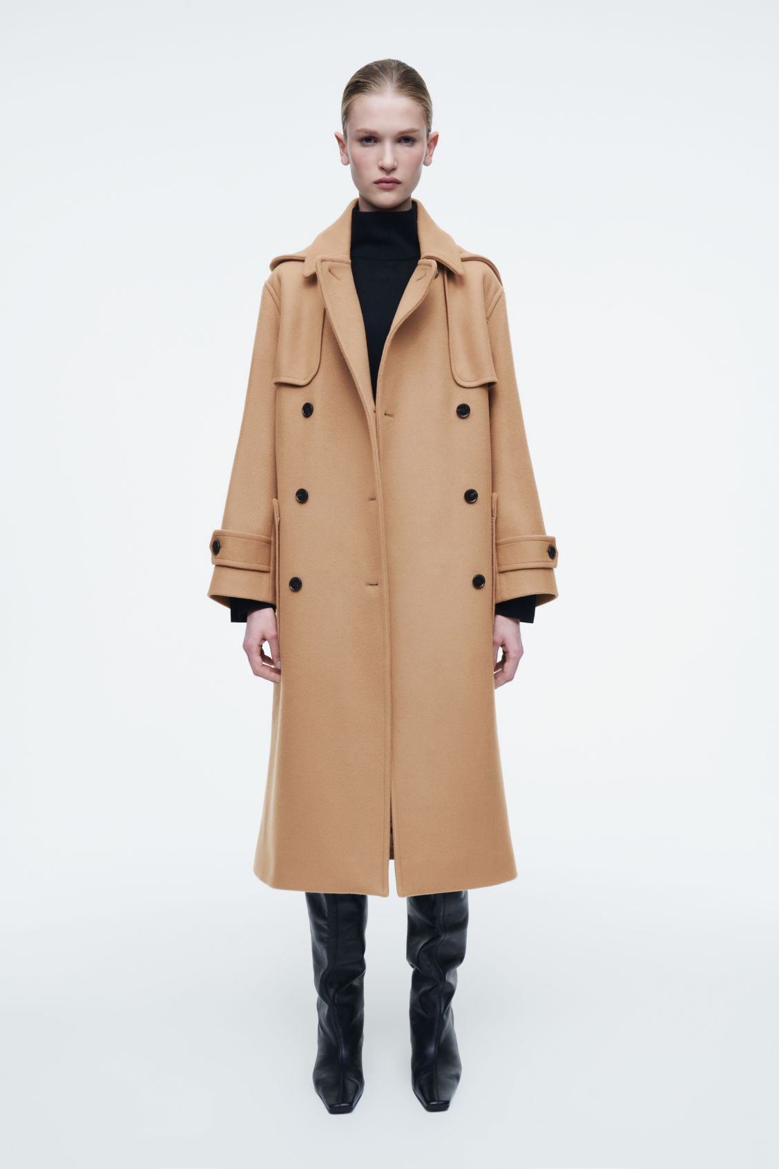 Hooded Wool Duffle Coat