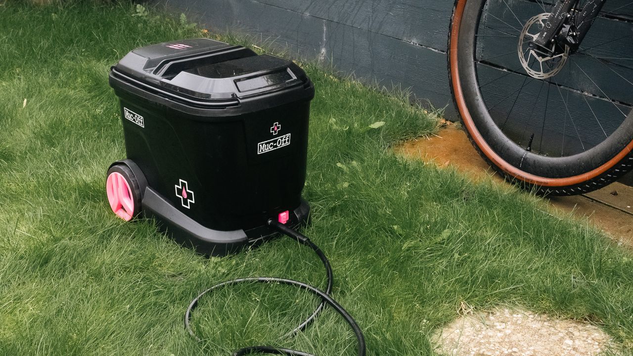 Rear view of the Muc-Off Mobile Bike Pressure Washer