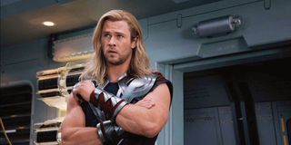 Thor (Chris Hemsworth) crosses his arms.