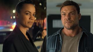 From left to right: Maria Sten as Neagley and Alan Ritchson as Reacher. 