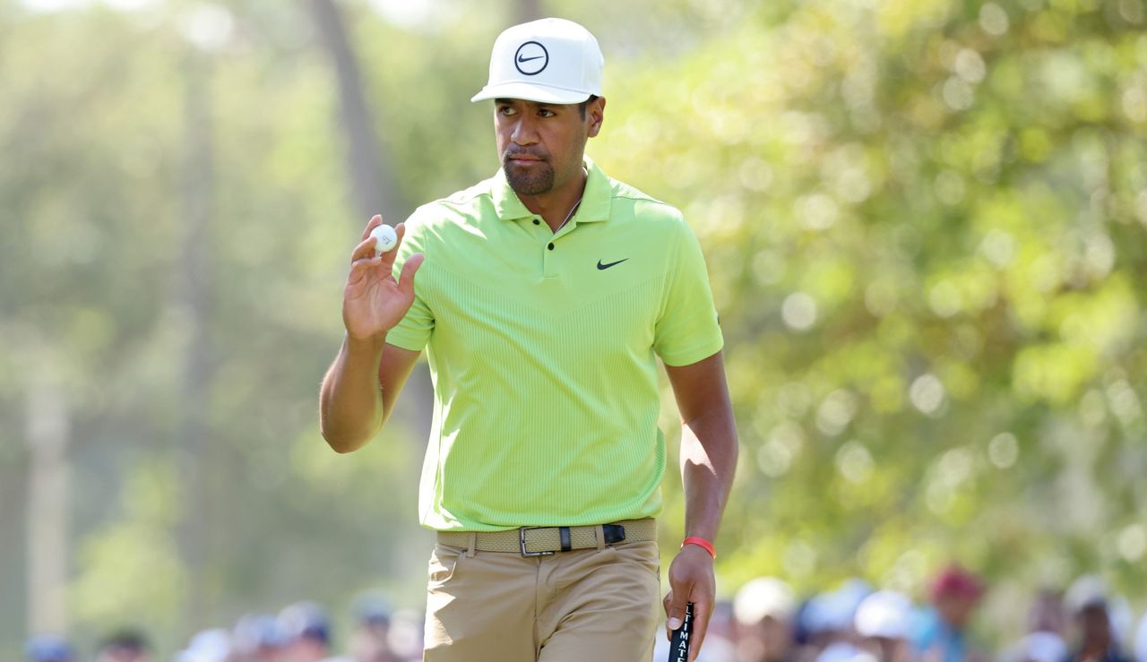 Finau waves to the crowd