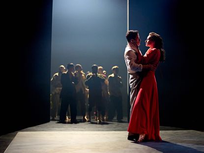 Rami Malek and Indira Varma in Oedipus.