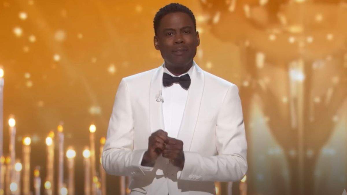 Chris Rock hosting the 2016 Oscars.