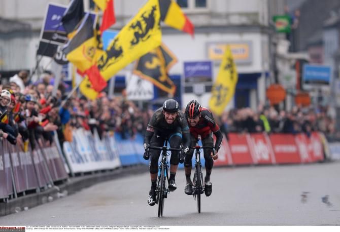 Ian Stannard (Team Sky) leads out the sprint