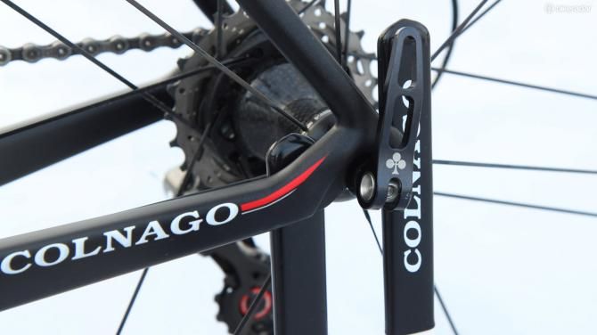 Rear dropouts are made of carbon fiber - a first for Colnago