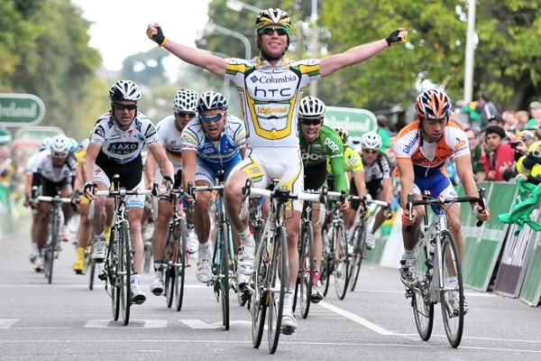 Cavendish's grin was almost as wide as the finishing straight as he hit the line to take victory on stage two.