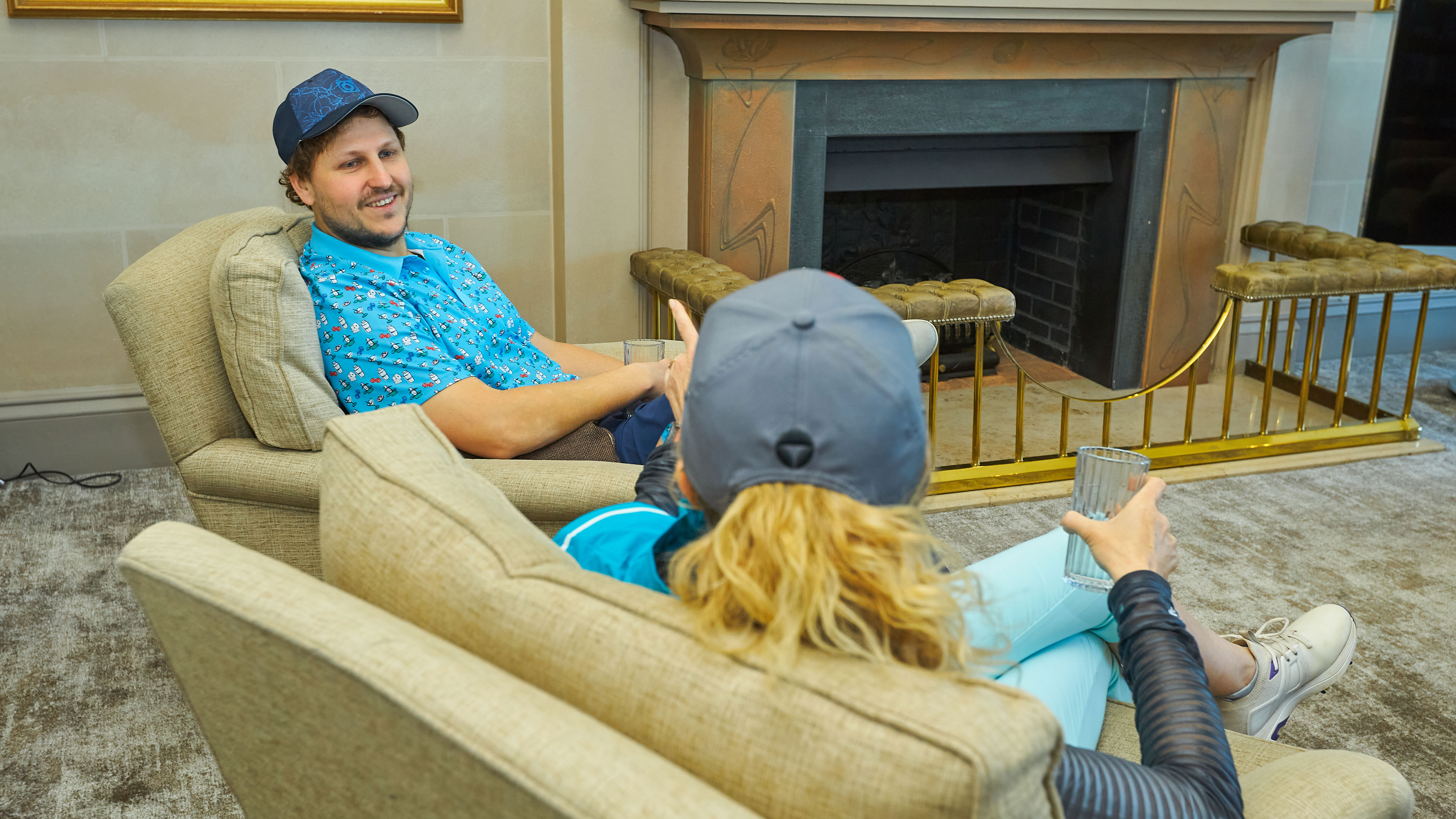 Caps in the clubhouse