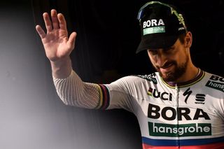 Peter Sagan on the podium after stage 18