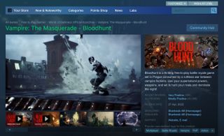 Vampire: The Masquerade - Bloodhunt Steam page detail