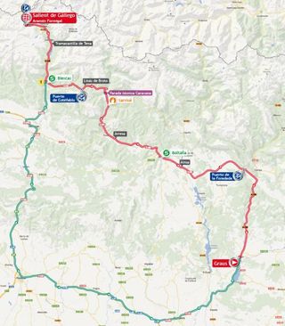2013 Vuelta a Espana stage 16 map