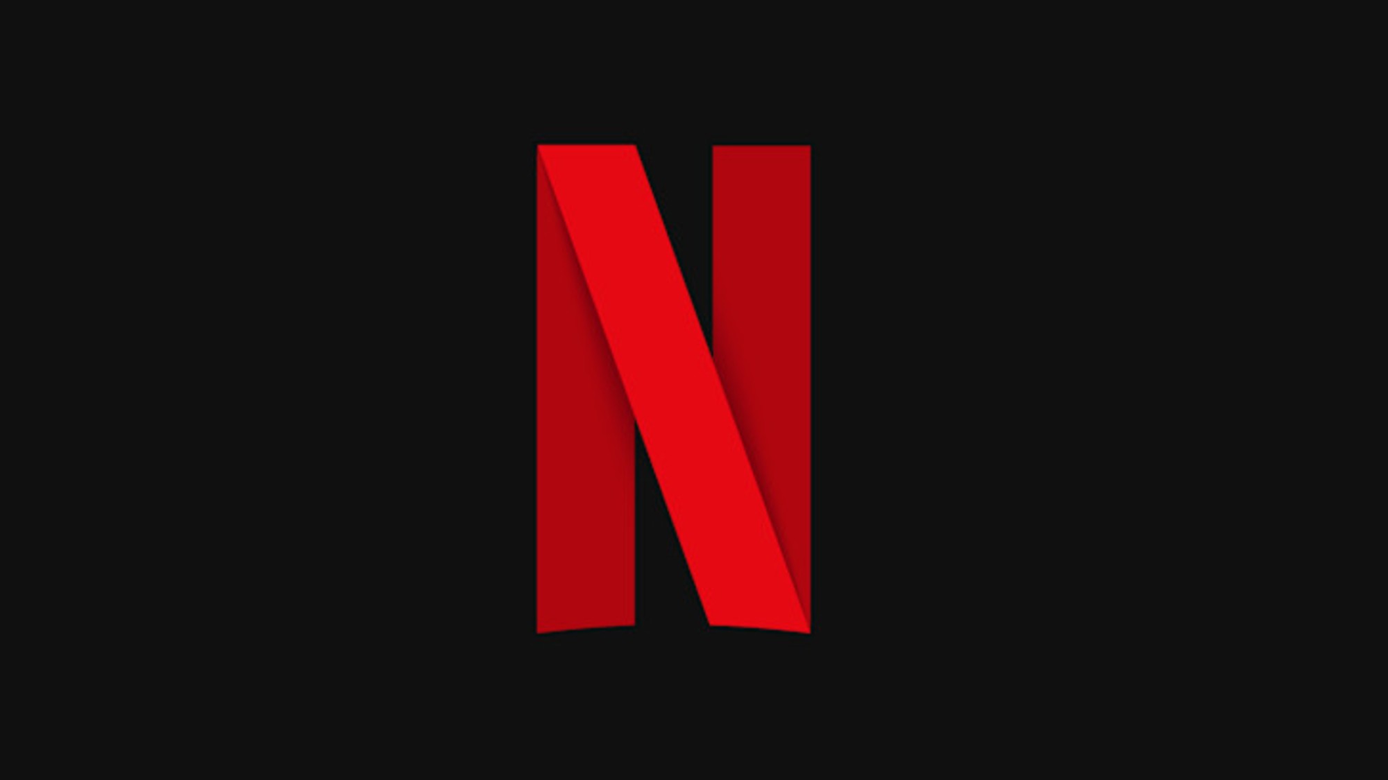 The Netflix N logo in red on a black background
