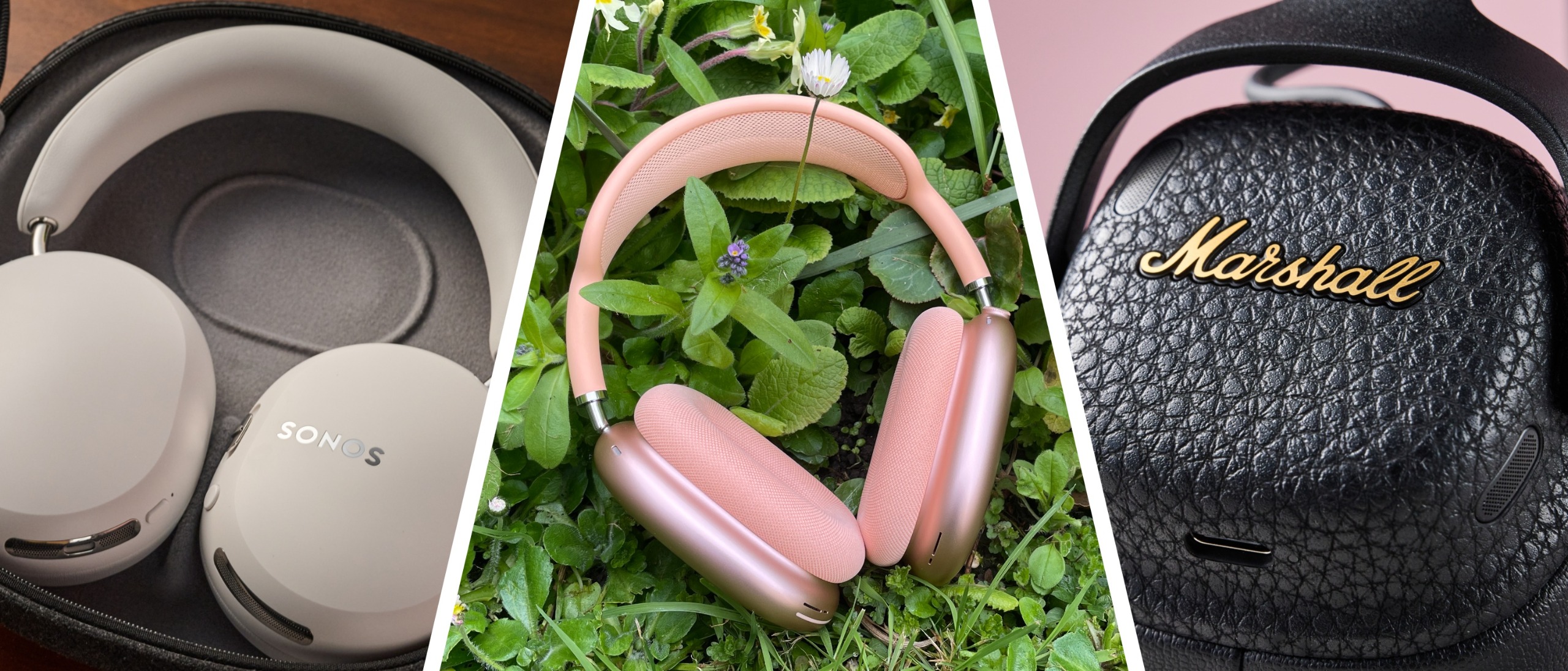 Selection of over-ear headphones being tested by TechRadar audio experts