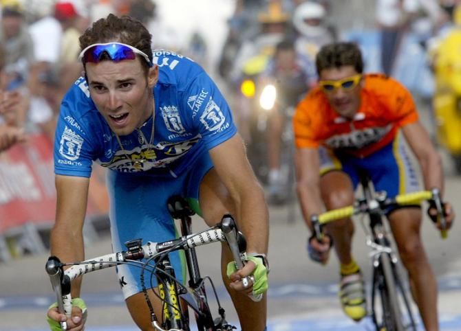 A young Alejandro Valverde in the 2003 Vuelta while riding for Kelme