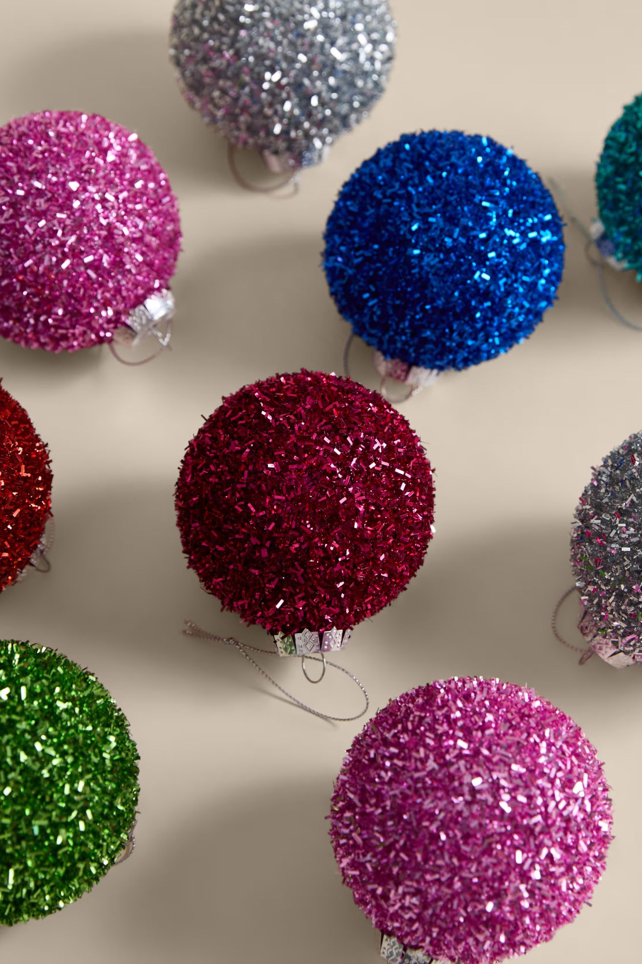 M&amp;amp;S, 9pk Multicoloured Tinsel Baubles