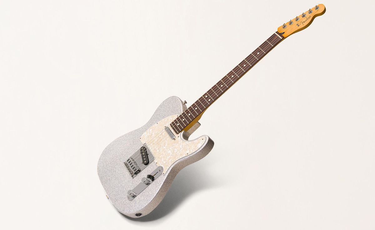 The Fender 75th Anniversary Telecaster collection comprises five limited edition models, including an American Professional Custom Telecaster in 2-tone Sunburst, an American Ultra II Telecaster in Liquid Gold, a Vintera Road Worn 1951 Telecaster in Butterscotch Blonde, an American Professional Classic Cabronita, and a Player II Telecaster in Diamond Dust Sparkle.