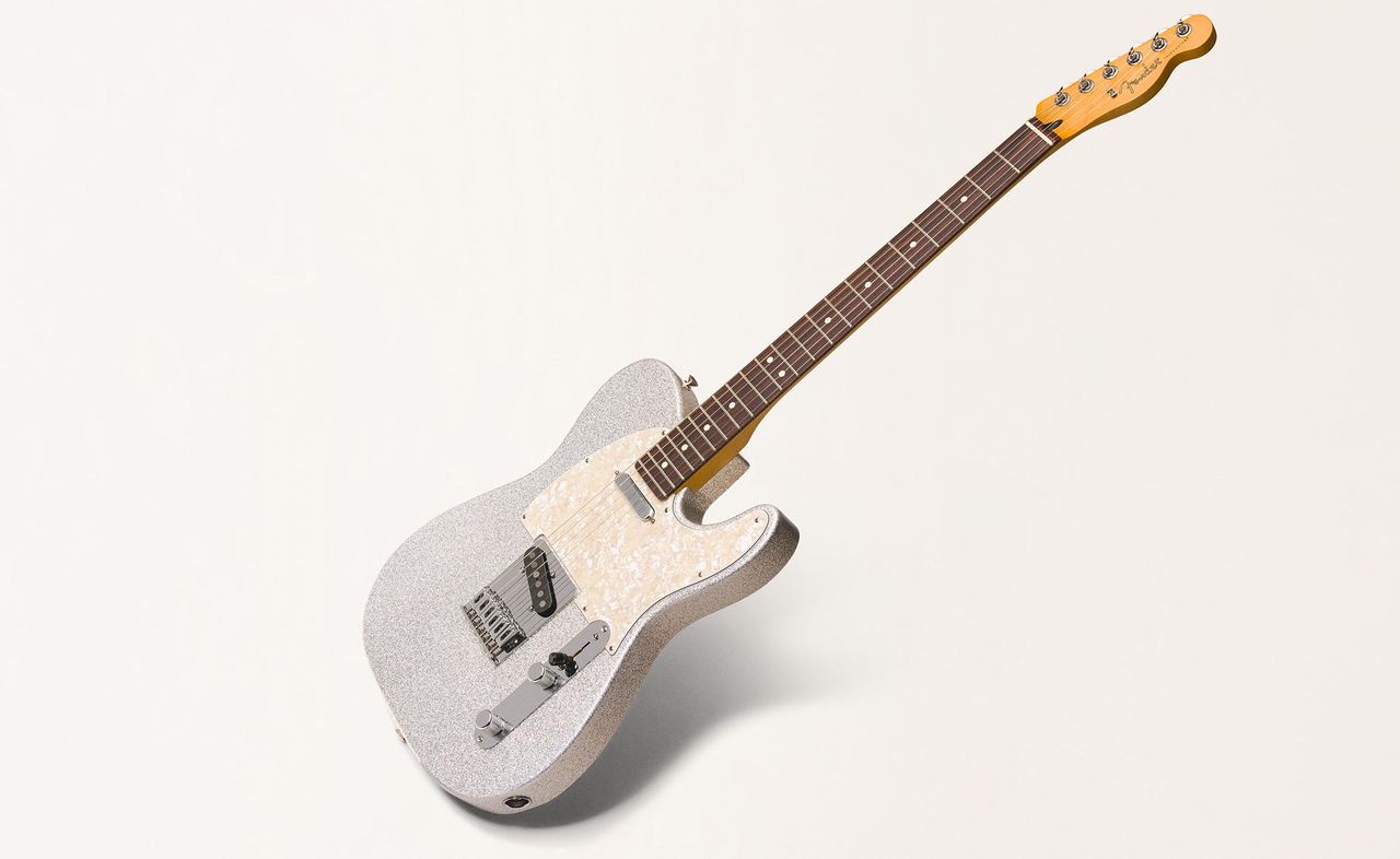 The Fender 75th Anniversary Telecaster collection comprises five limited edition models, including an American Professional Custom Telecaster in 2-tone Sunburst, an American Ultra II Telecaster in Liquid Gold, a Vintera Road Worn 1951 Telecaster in Butterscotch Blonde, an American Professional Classic Cabronita, and a Player II Telecaster in Diamond Dust Sparkle.