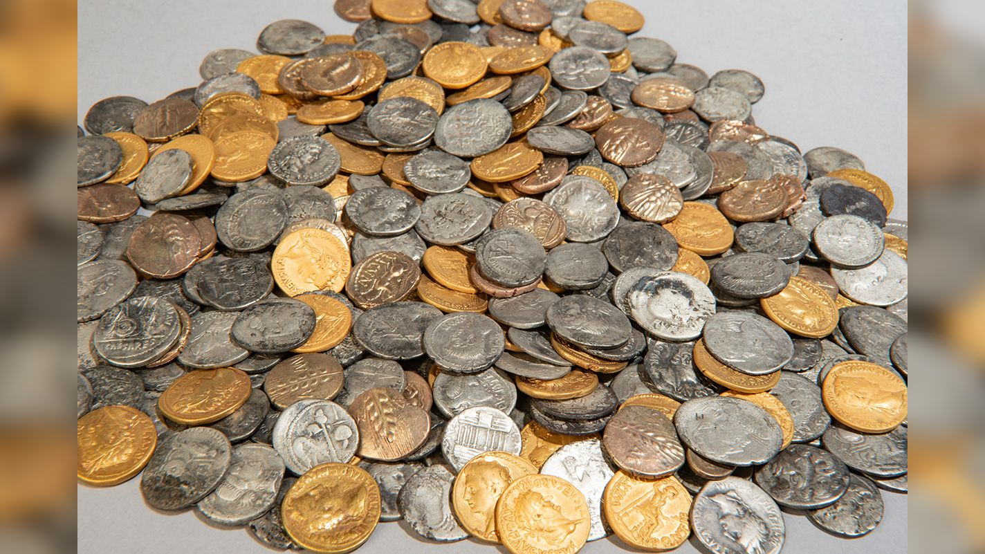 Over 400 gold and silver Roman-era coins unearthed in the ...