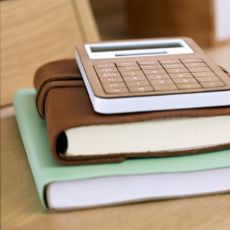 notebooks and calculator