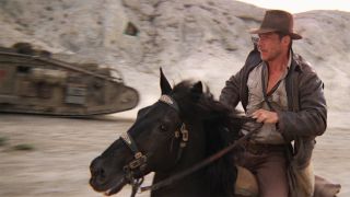 Indiana Jones on a horse vs tank in Indiana Jones and the Last Crusade