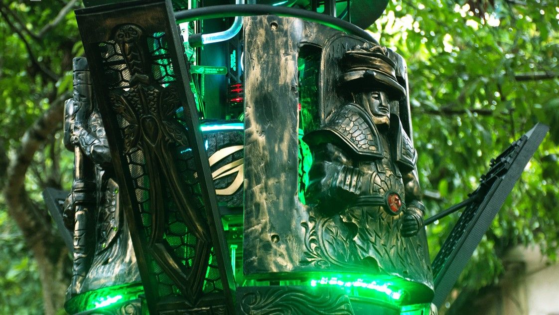 Build Of The Week A Dota 2 Pc Carved From A Damn Log Pc Gamer