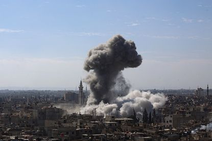 An airstrike in Syria.