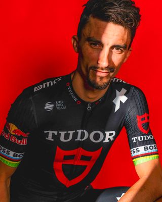 Julian Alaphilippe in the 2025 Tudor kit