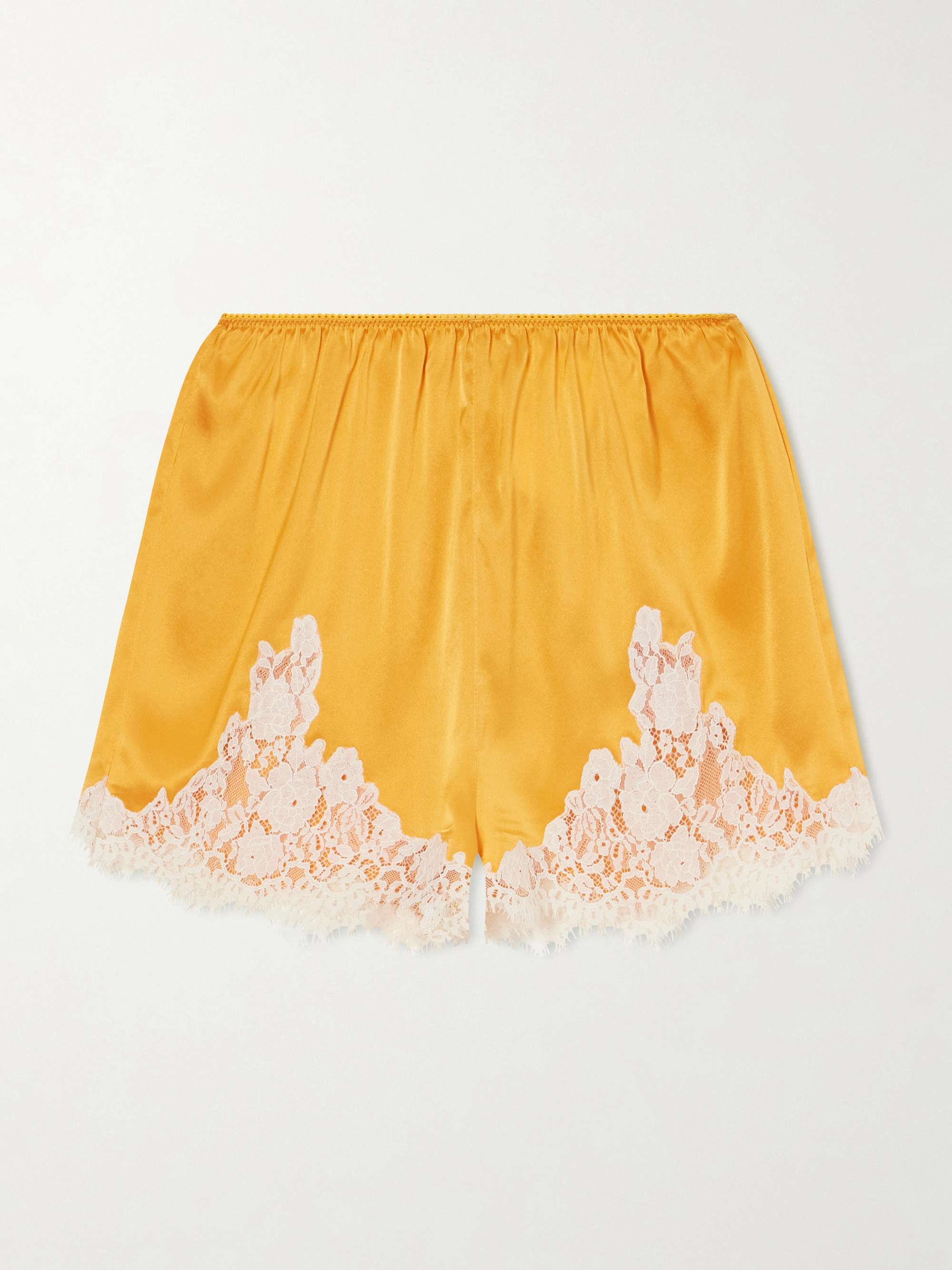 Iona Lace-Trimmed Silk-Satin Shorts