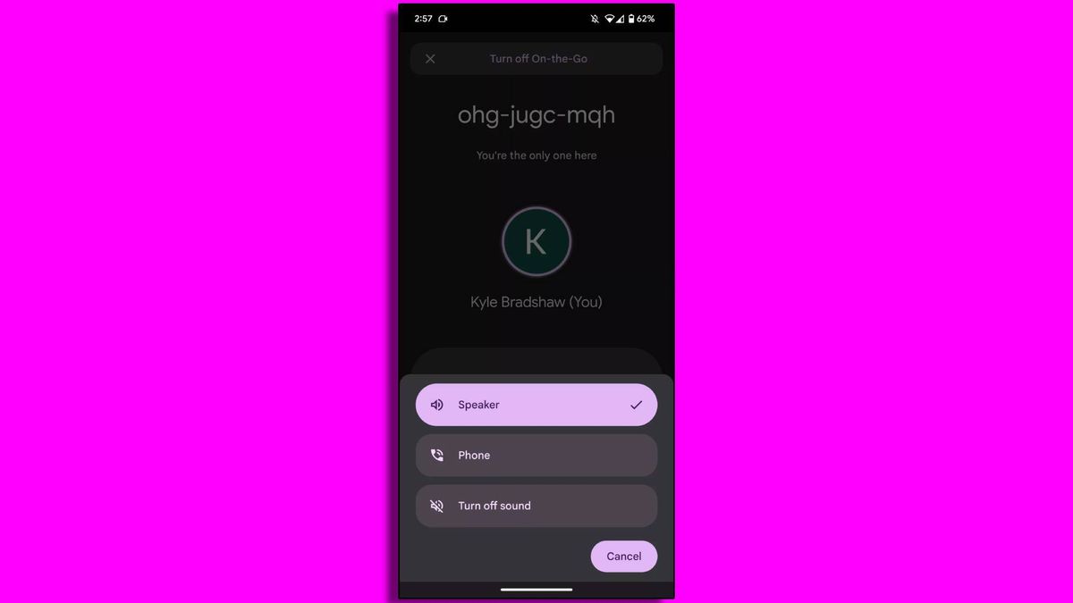 on the go feature screenshot