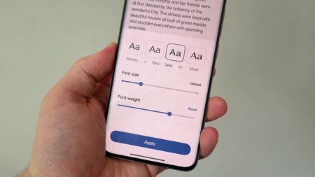 Font selection on a Realme phone