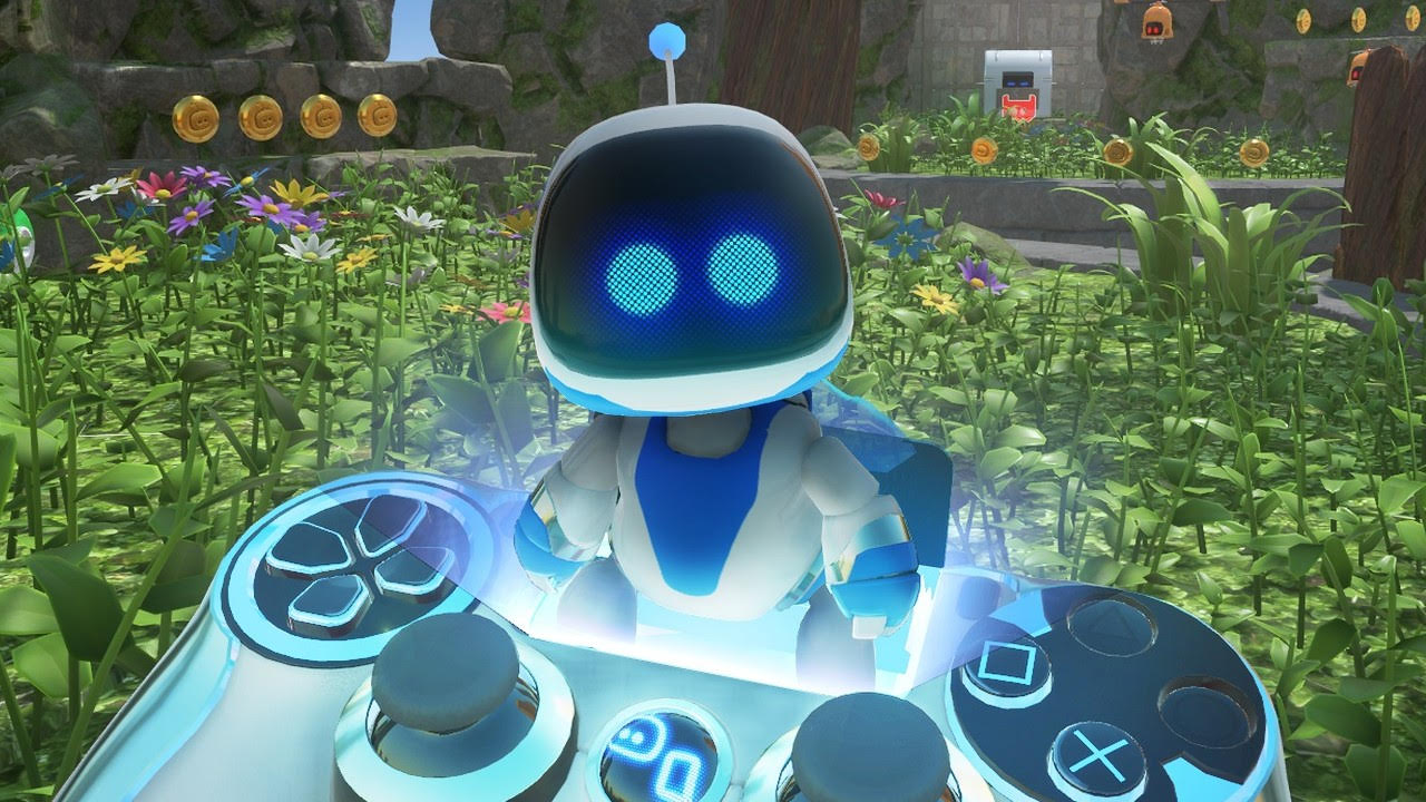 Astro Bot with a PS controller