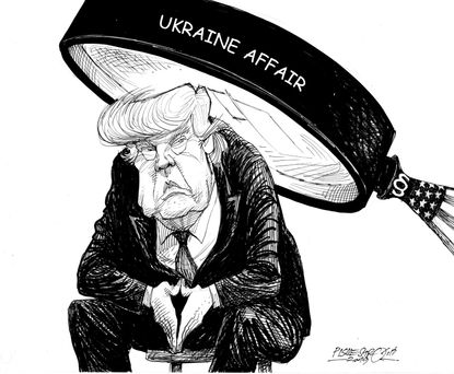 Political Cartoon U.S. Ukraine Affair Trump