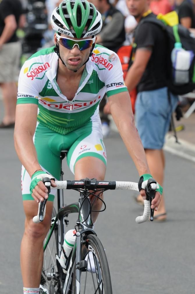 Julien El Fares had blood running from cuts on his keft leg and damage to his left shoulder