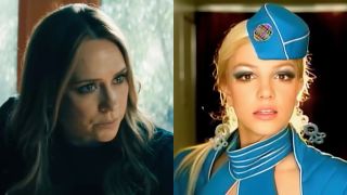 Jennifer Love Hewitt and Britney Spears in a side-by-side photo.