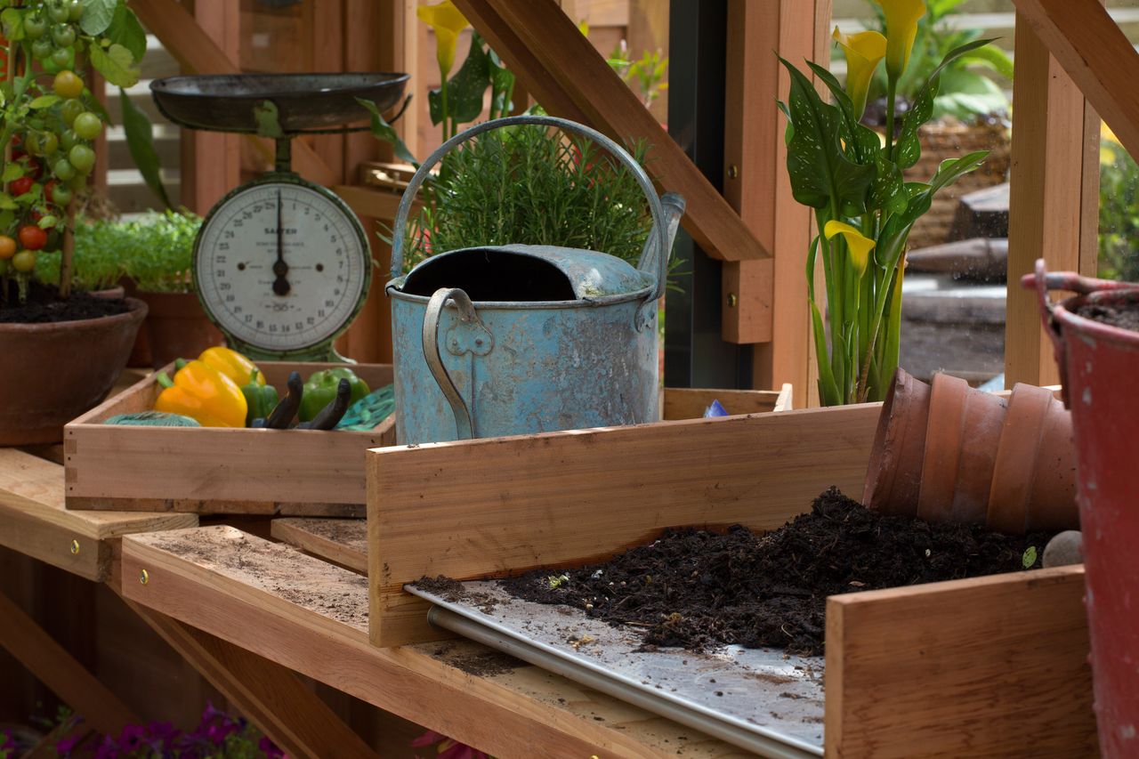 Tools in a garden 